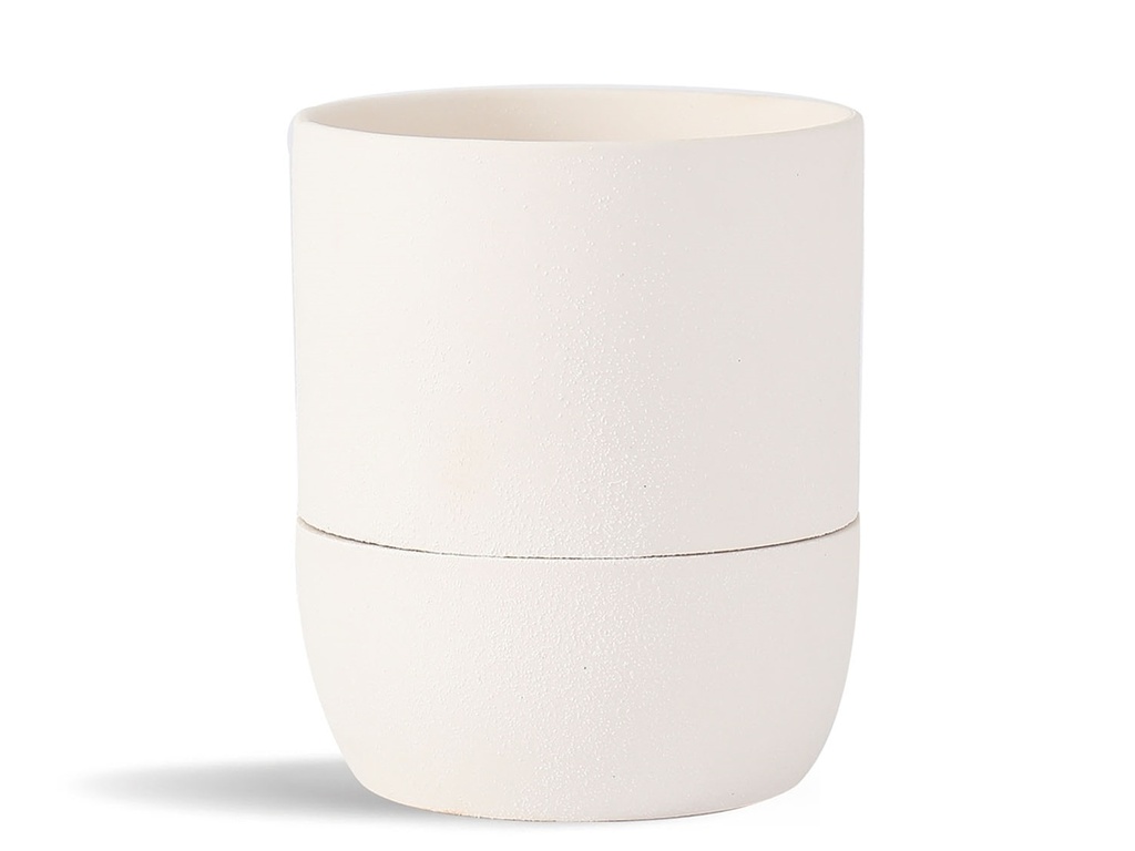 URBAN DWELLER SELF-WATERING POT, BRIGHT WHITE, 5.0"X5.5", CASE OF 6