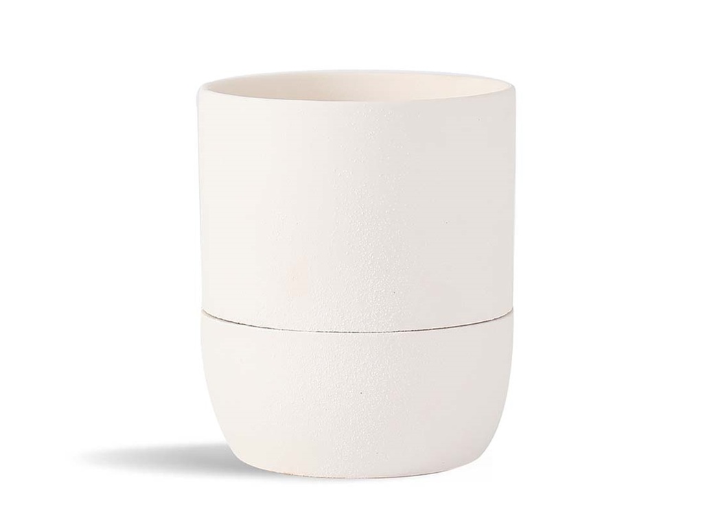 URBAN DWELLER SELF-WATERING POT, BRIGHT WHITE, 5.0"X5.5", CASE OF 8