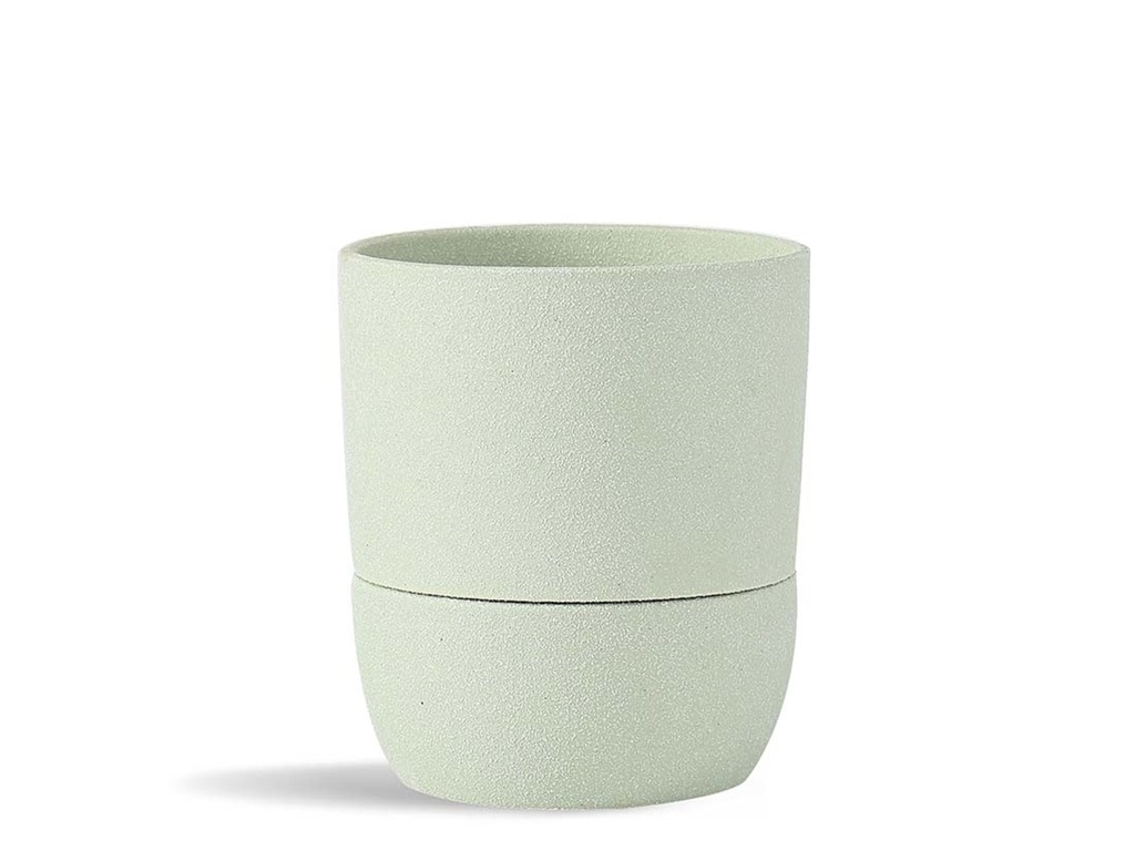 [IP-DS2292SSG-B-C4] URBAN DWELLER SELF-WATERING POT, SAND SAGE GREEN, 6.5"X6.5", CASE OF 4