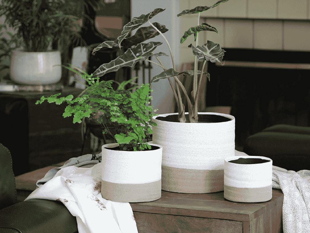 JEWEL MUG PLANTER, IVORY SPECKLE, 7.0" X 6.5", SOLD IN CASE OF 4