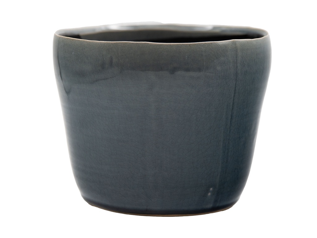 JEWEL FREEFORM PLANTER, NORDIC BLUE, 4.5" X 4.5" X 4.5", SOLD IN CASE OF 6