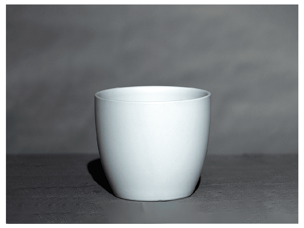 PEACE LILY CACHE POT, MATTE LIGHT BLUE,  7.5"X6.5", SOLD IN CASE OF 4