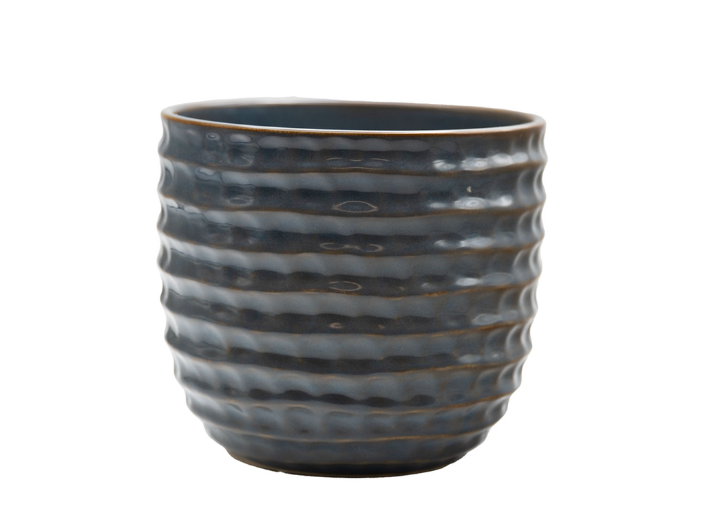 HONEYCOMB PLANTER, LOYAL BLUE, 5.5"x5" SOLD IN CASE OF 8