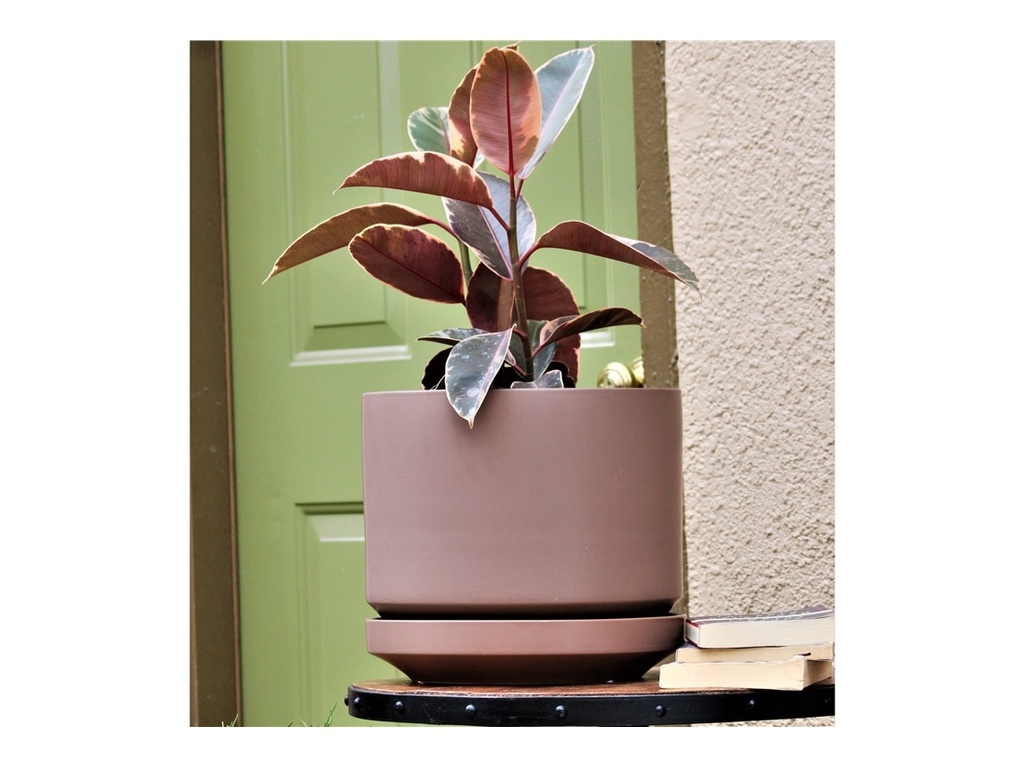 [IP-MD2059RBW] MELROSE M-MODERN PLANTER, ROSY BROWN, 12.0"x12.0"