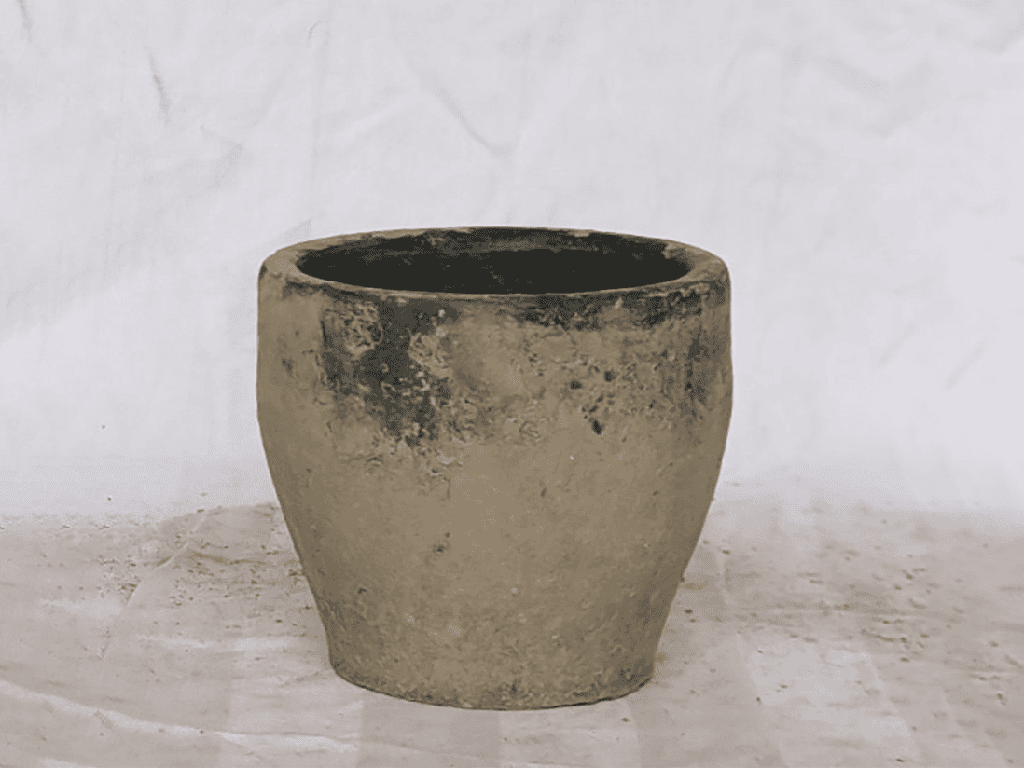 KESWICK TERRA COTTA FARM POTS, MOSSED BLACKSTONE, 3.5"x4.0" (SOLD IN CASE OF 24)