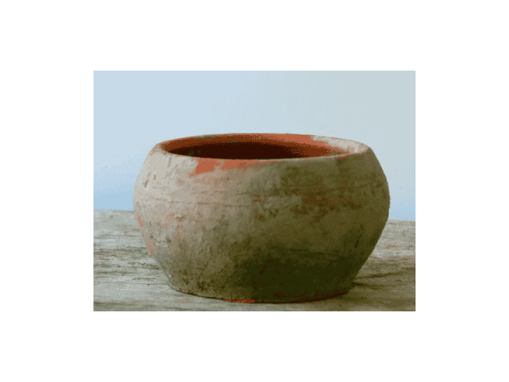 [IP-T1005MRS-C12] ROCHESTER TERRA COTTA FARM POTS, MOSSED REDSTONE, 3.0"x5.5" (SOLD IN CASE OF 12)