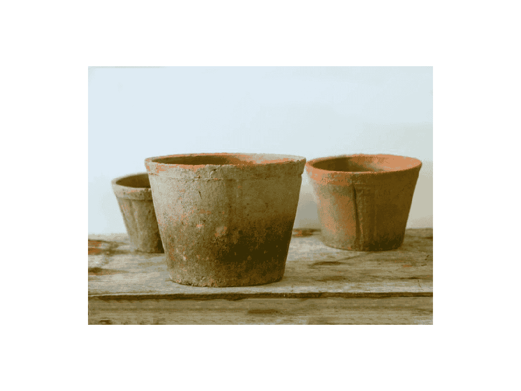 [IP-T1007MRS-S3-C24] WEMBLEY TERRA COTTA FARM POTS, MOSSED REDSTONE, 4.0"x3.0", 3.5"x2.5", 2.5"x2.0" (SOLD IN CASE OF 24 SETS)