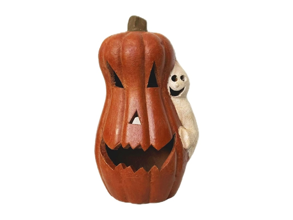 [MC-AP0002] TALL HALLOWEEN PUMPKIN W/ GHOST, 14.0"X23.0"