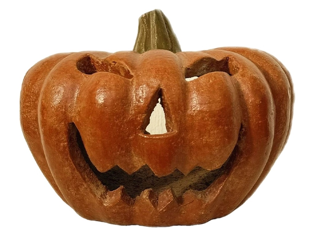 HALLOWEEN PUMPKIN W/ WIDE SMILE, 13.0"X10.0"