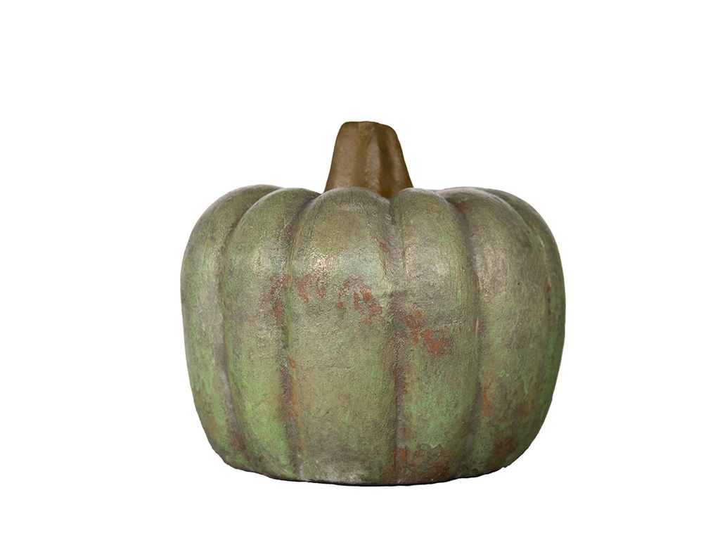 [MC-AP0024GRN-B] CLAY PUMPKIN,GREEN, 13.0"X11.0"