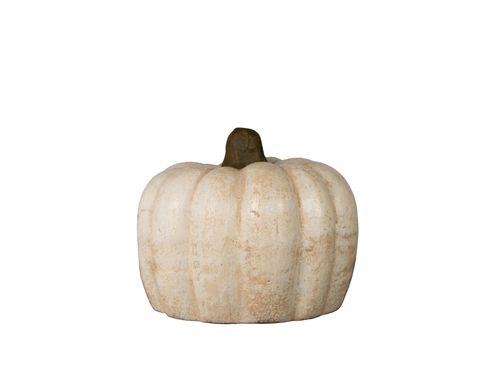 CLAY PUMPKIN,WHITE, 11.0"X9.0"