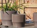 LARGE PLANET PLANTER, PASTEL TAUPE, SET OF 3- 14"X11", 12"X10", 10"X9"