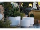 LARGE VENUS PLANTER, CLOUD WHITE,  SET OF 3- 12"X8.5", 10"X7", 8"X6"