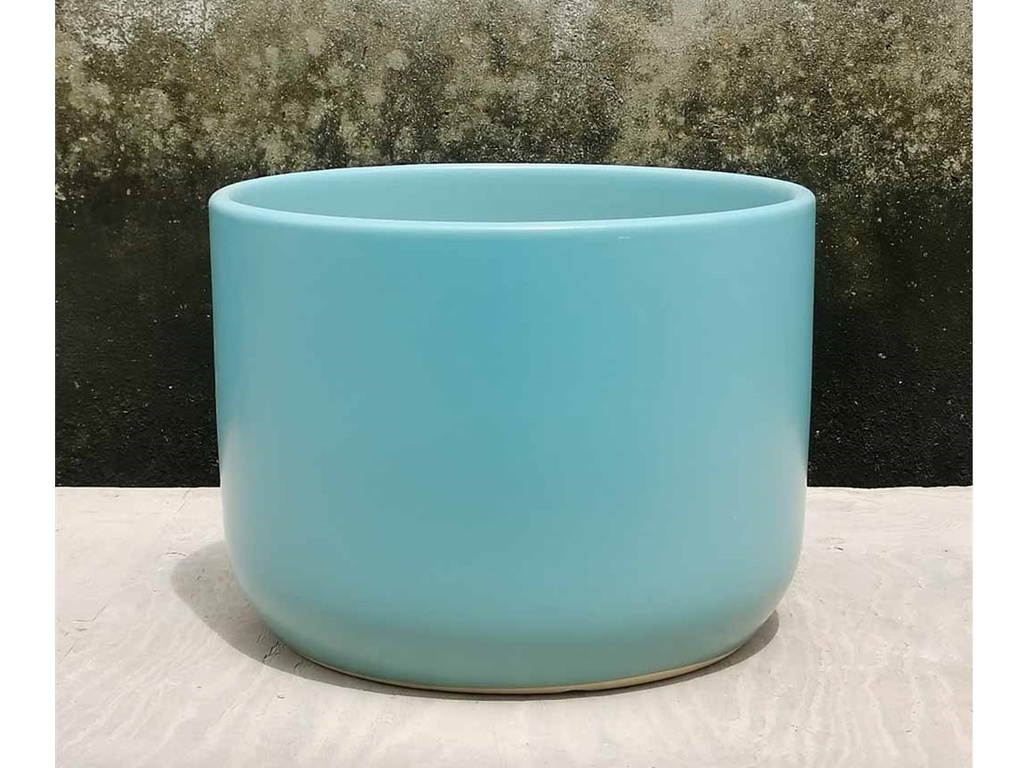 LYNX PLANTER, AQUAMARINE SATIN, SET OF 3- 16.0"X12.0", 13.0"X10.0", 10.0"X9.0"
