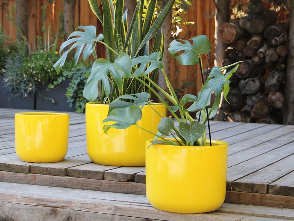 LYNX PLANTER, BUMBLEBEE BRIGHT, SET OF 3- 16.0"X12.0", 13.0"X10.0", 10.0"X9.0"