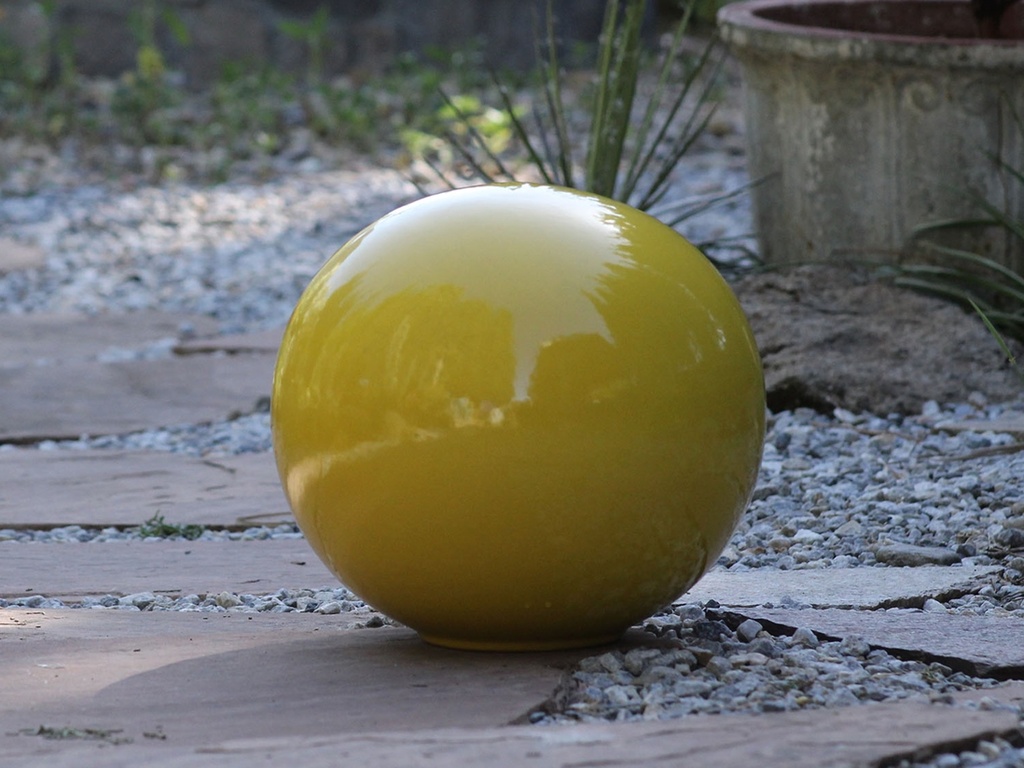 [PC-A3000BBB-D] DECORATIVE SPHERE, 12.0", BUMBLEBEE BRIGHT