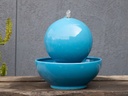 MORNING SUN SPHERE FOUNTAIN, HYDRANGEA BLUE, 10"x10" (Base 17.5"x7.5")
