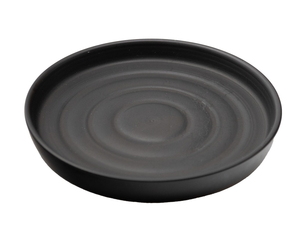[PC-SCR02SBL] SAUCER, STEEL BLACK, OD 16", ID 14"