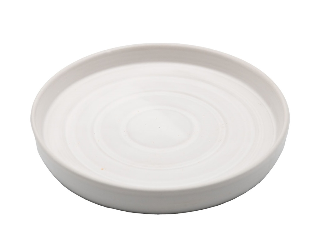 SAUCER, CLOUD WHITE, OD 10.5", ID 8.5"
