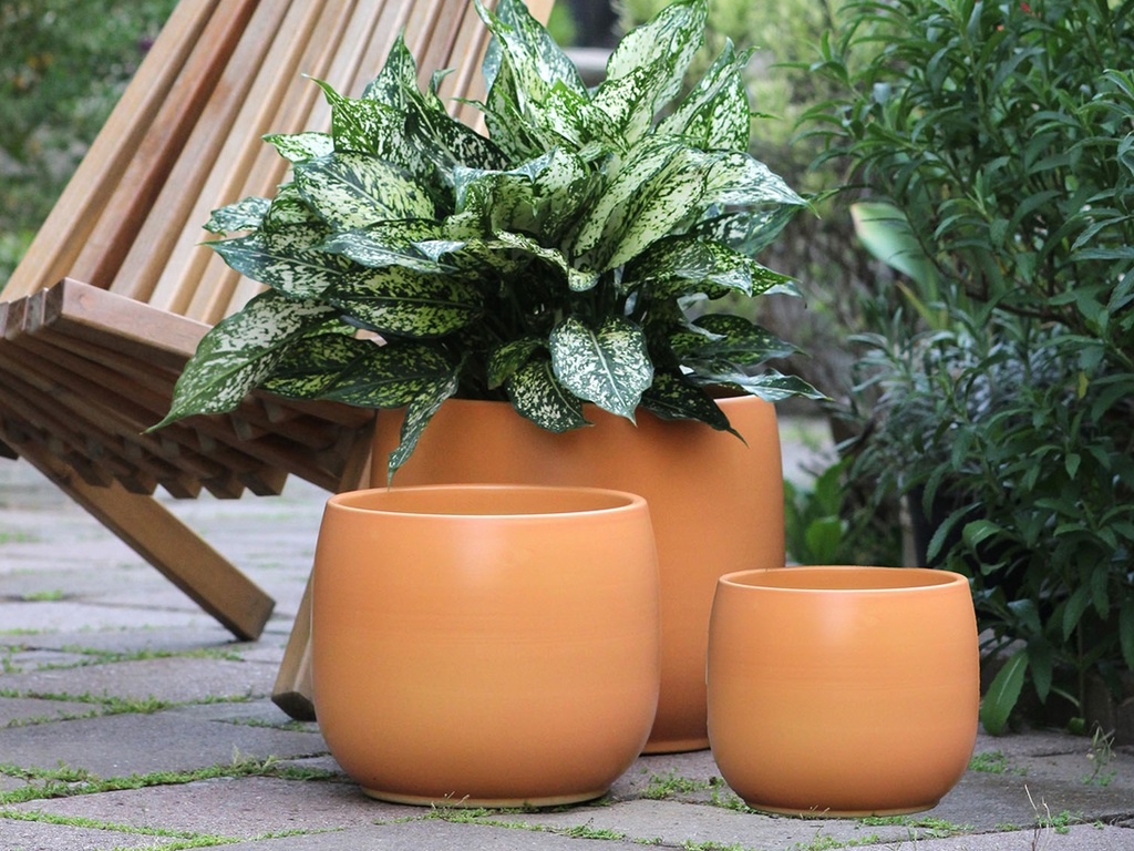 DAHLIA PLANTER, SEDONA, SET OF 3- 15"X12.5", 12"X11", 10"X8"