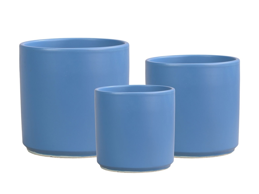 ARLO PLANTER, DENIM, SET OF 3, 15"X15.5", 12"X12", 10"X10"