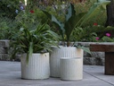 PEONY POT, MINT SPLASH, SET OF 3, 15"X13.5"  12"X11" 10"X9"