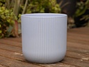 FLUTED CYLINDER PLANTER (NO SAUCER), PASTEL LAVENDER, 11"X11.5", SOLD IN CASE OF 2