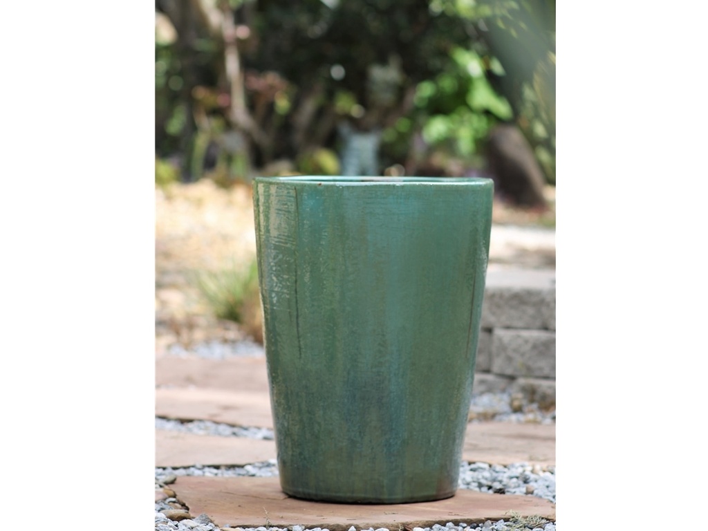 VASO PLANTER, RUSTY GREEN, SET OF 3- 17.5"X24.0", 14.0"X18.0", 11.0"X13.5"