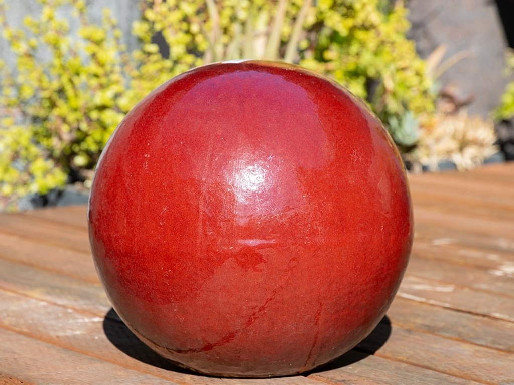 [PF-A5000OXR-B] DECORATIVE SPHERE, OX RED, 16"