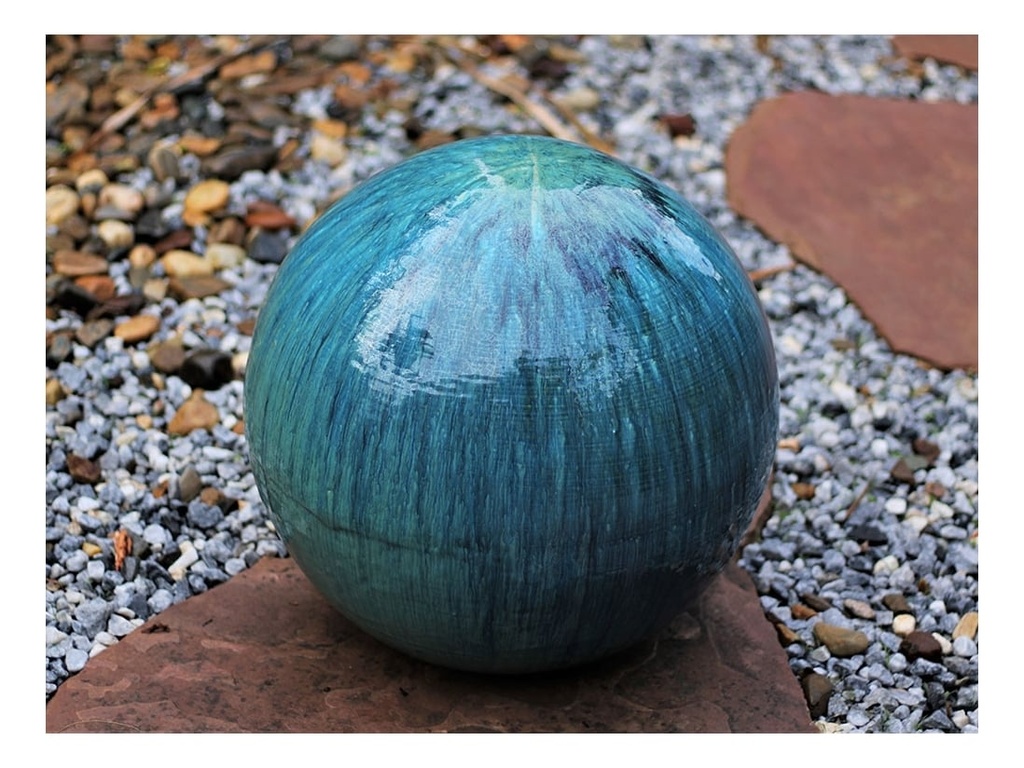[PF-A5000RTG-B] DECORATIVE SPHERE, RUSTY GREEN, 16"