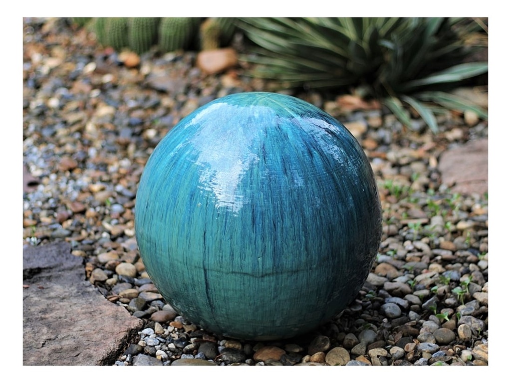 DECORATIVE SPHERE, RUSTY GREEN, 12"