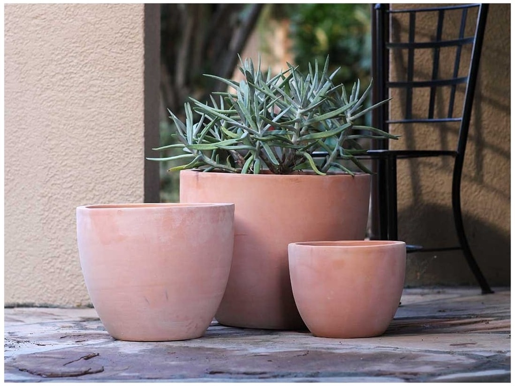 [PT-V1051WC-S3] MK EGG PLANTER, WASH CLAY,  SET OF 3-  19"x15.5", 15"x12.5", 11"x8.5"