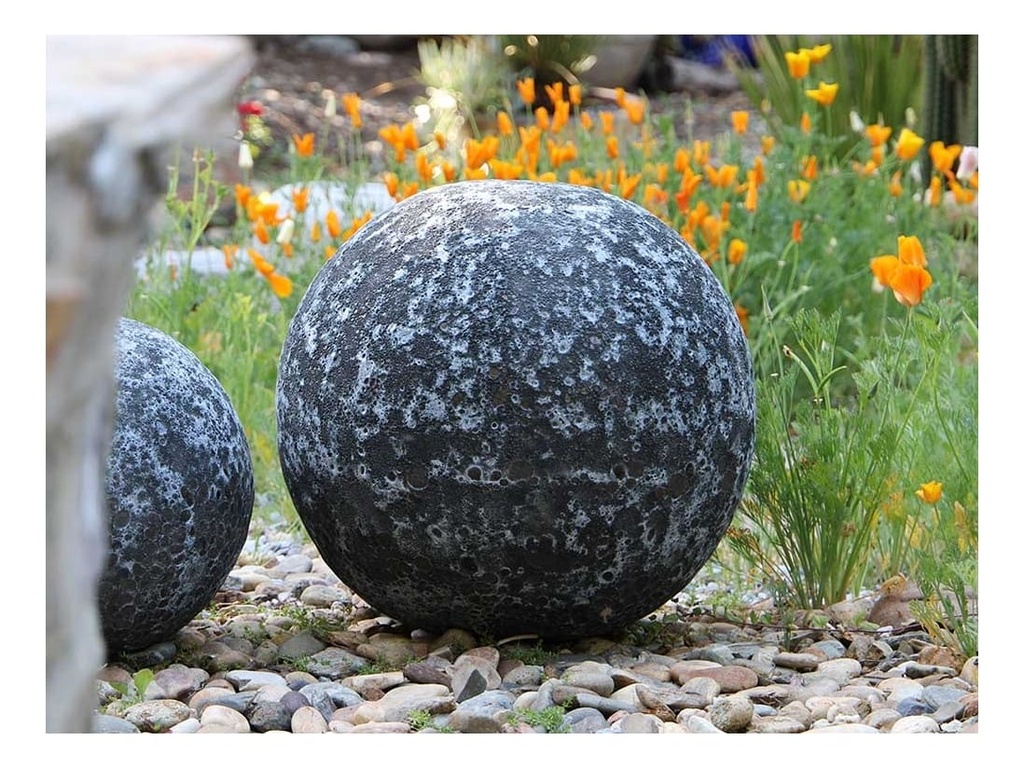 DECORATIVE SPHERE, CORAL BLACK, SIZE A, 16"D