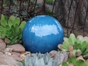 DECORATIVE SPHERE,  FALLING AQUA, 16"