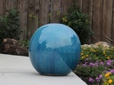 DECORATIVE SPHERE, FALLING AQUA, 19.5