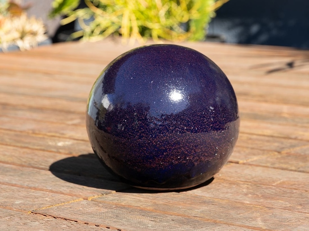DECORATIVE SPHERE, FALLING PURPLE, 12"