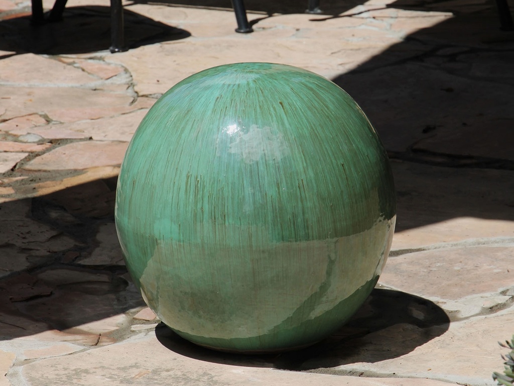 [PV-A500GNS-XL] DECORATIVE SPHERE, GREEN STREAM, 19.5