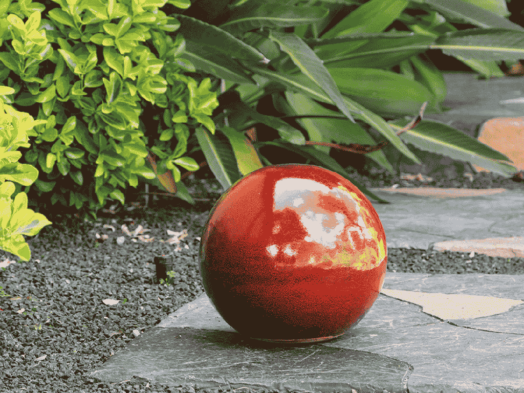 [PV-A500LRD-A] DECORATIVE SPHERE, LAVISH RED, 16"