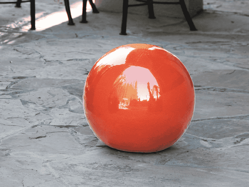 [PV-A500ORG-A] DECORATIVE SPHERE, ORANGE, 16"