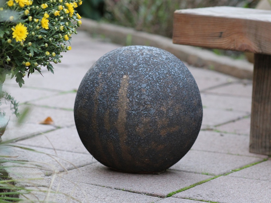 [PV-A500SVR-B] DECORATIVE SPHERE, 12", SILVER ROCK