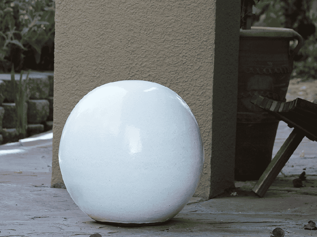 DECORATIVE SPHERE, WHITE WHITE, SIZE A, 16"
