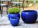 LOW MILANO PLANTER, FALLING BLUE, SET OF 3 - 21.5" X 15.5", 16.0" X 12.0", 12.0" X 10.0"