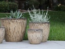 COCO POTS, LIGHT MOCHA, SET OF 4 - 23"X20", 19"X17", 15'X13", 12"X11"