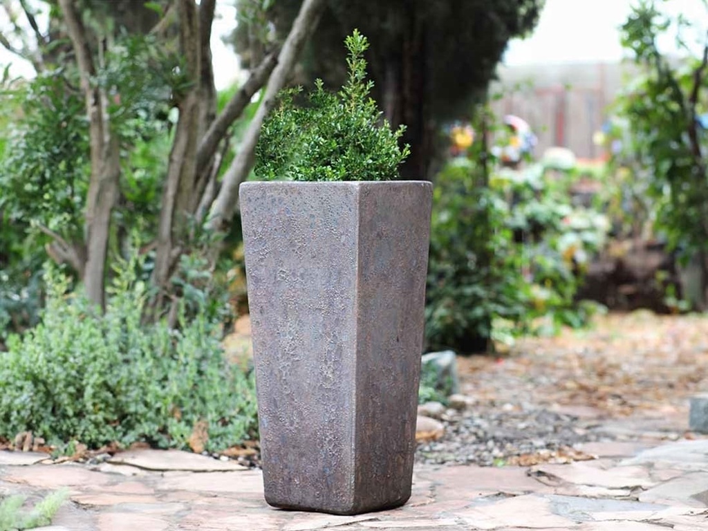 [PV-CG807CBR] TALL SQUARE PLANTER, CORAL BRONZE, 16"X35.5"