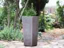 TALL SQUARE PLANTER, CORAL BRONZE, 16"X35.5"