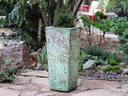 TALL SQUARE PLANTER, CORAL GEM GREEN, 16"X35.5"