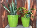 CONTEMPO PLANTER, MINT, SET OF 3 - 17.0"X15.5", 15.0"X14.0", 13"X12.5"