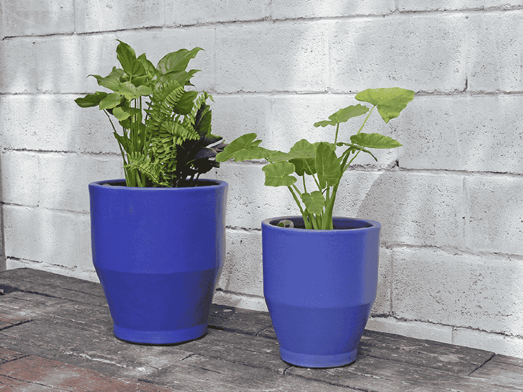 DAYLILY PLANTER, CLASSIC BLUE, SET OF 2- 14.5" X 16.0", 11.5" X 13.5"