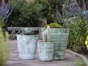 RIPPLE PLANTER, AEGEAN GREEN, SET OF 3- 18.0"X 19.0", 14.0" X 15.0", 10.0" X 11.0".