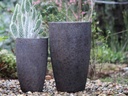 TALL CONE PLANTER, CORAL BRONZE, SET OF 2- 17.5"X27", 13"X22.5"